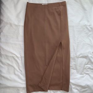 Aritzia BABATON Slit Skirt Clay